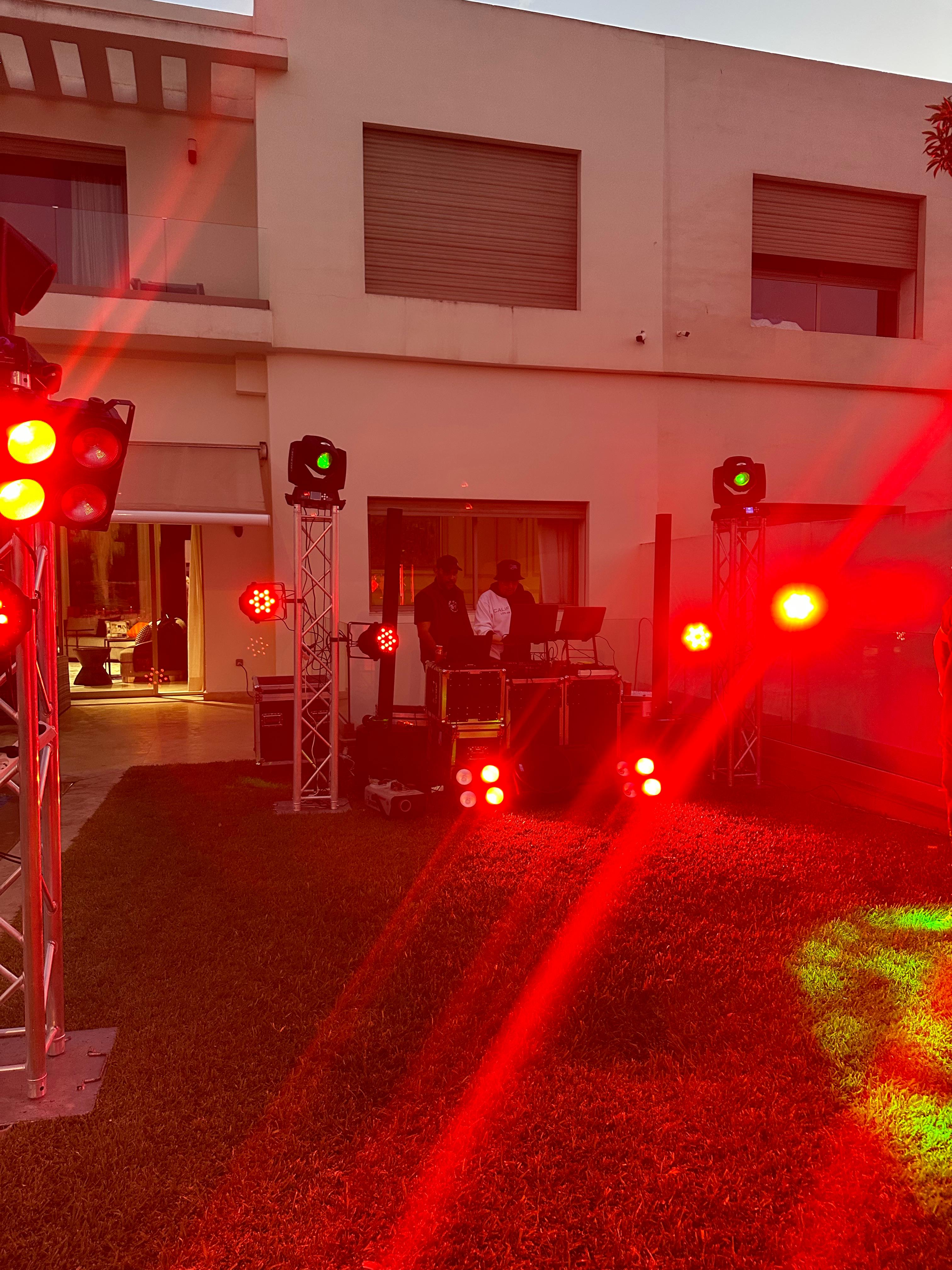 éclairage événementiel Maroc lumière mariage Maroc location projecteurs Casablanca décoration lumineuse événement